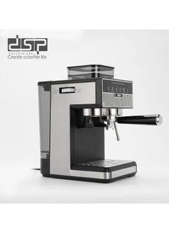 دي اس بي DSP Professional Coffee Machine Stainless Steel Home Use Espresso Coffee Maker 1.7L 20bar Espresso Coffee Maker 1350W with innovative 150g bean Grinding system KA3123  - Image 2
