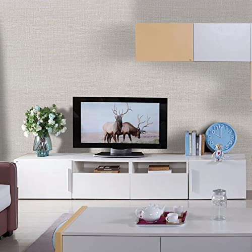 WAPANE Grasscloth Peel and Stick Wallpaper 15.7" x 787.4", Textured Contact Paper for Cabinets/Countertops Removable, Faux Linen Wall Paper Self Adhesive, Vinyl Fabric Wallpaper Waterproof - Image 4