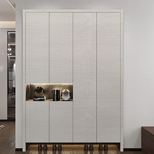 WAPANE Grasscloth Peel and Stick Wallpaper 15.7" x 787.4", Textured Contact Paper for Cabinets/Countertops Removable, Faux Linen Wall Paper Self Adhesive, Vinyl Fabric Wallpaper Waterproof - Image 5