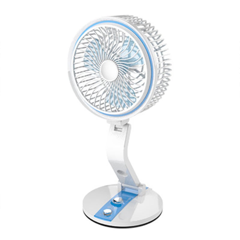 USB Rechargeable Fan with Night Light Adjustable Speed & Brightness Multifunctional Wall Mounted & Desktop Fan for Home Office Outdoor Travel - Image 1
