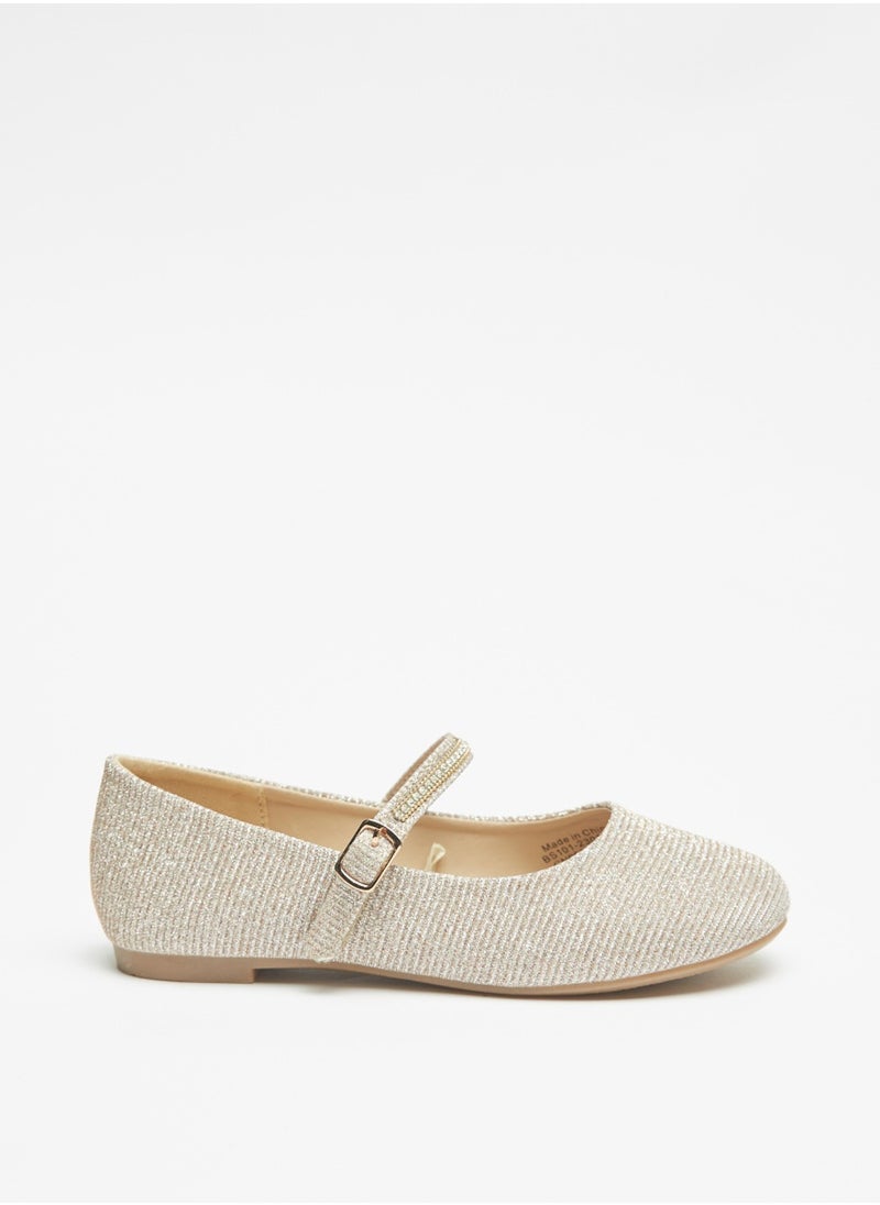 Flora Bella By Shoexpress - Girls Embellished Round Toe Ballerina Shoes With Buckle Closure By Shoexpress - Image 1