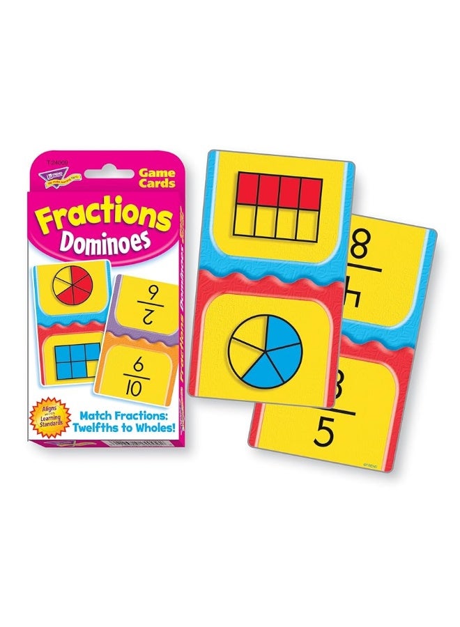 Trend Enterprises Fractions Dominoes Challenge Cards - Image 1