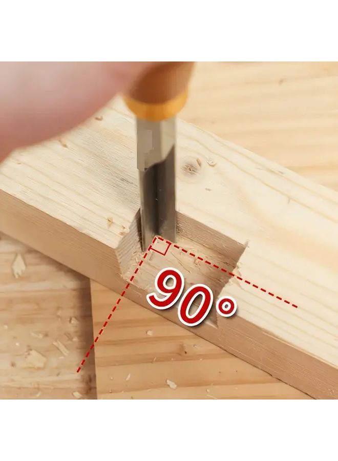 14x14mm 90 Degree Right Angle Wood Chisel with Beech Wood Handle for Cabinets Door Frames DIY - Image 5