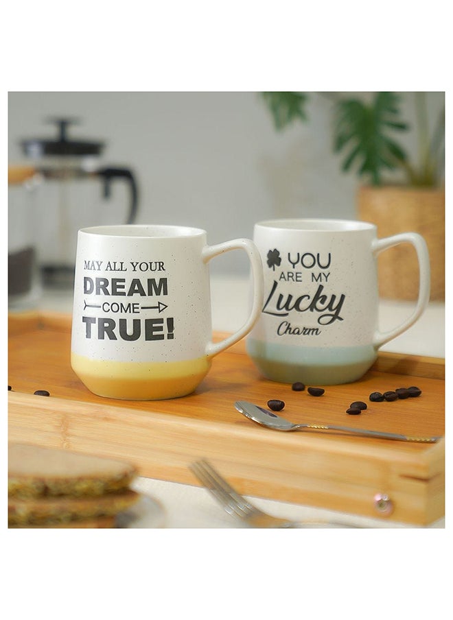 DANUBE HOME - Danube Essential 2 Piece New Bone China Mug Set Blue 535Ml L 8.8 x W 7.4 x H 10.7 Cm - Image 1