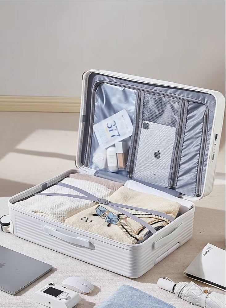 20/24 Inch Carry On Luggage Upright Front Opening Suitcase Luggage with Wide Handle Durable PC Hardside Travel Suitcases Rolling Luggage  - Image 3