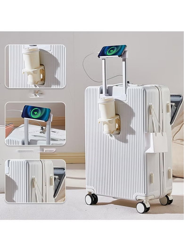 20/24 Inch Carry On Luggage Upright Front Opening Suitcase Luggage with Wide Handle Durable PC Hardside Travel Suitcases Rolling Luggage  - Image 5