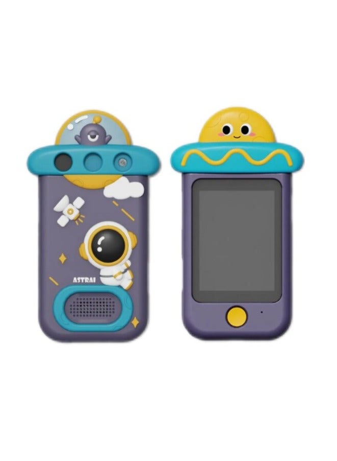 MOCOM Kids 3D Interactive Smart Phone with 360° Rotating HD Camera & Touch Screen | Educational Games, MP3 & Eye Protection | Durable, Child-Friendly Learning Toy for Ages 3+ Kids Gift - Image 1