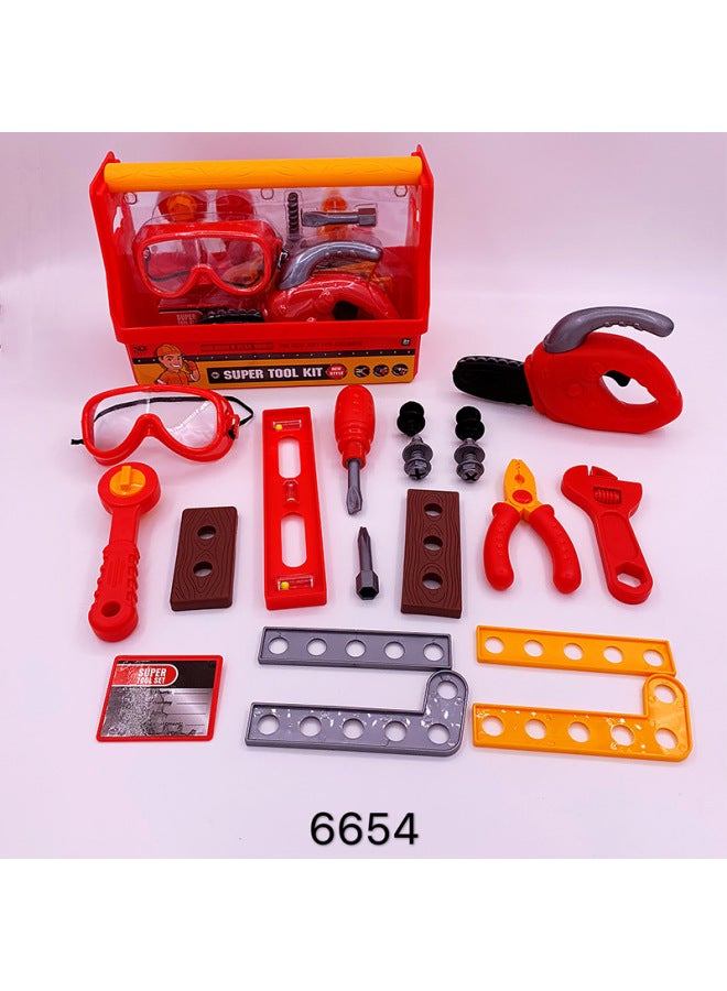 Manufacturers Supply Children's Simulation Play House Educational Toys Tool Set-Color:6654 - Image 1