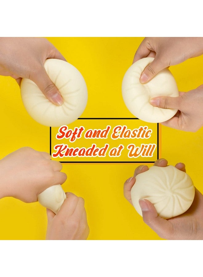 FFNIU Dumpling Stress Ball, Steamed Stuffed Bun, Stress Relief Squeezing Bun Toys For Halloween Project, Tricking People, Kid Playing - Image 3