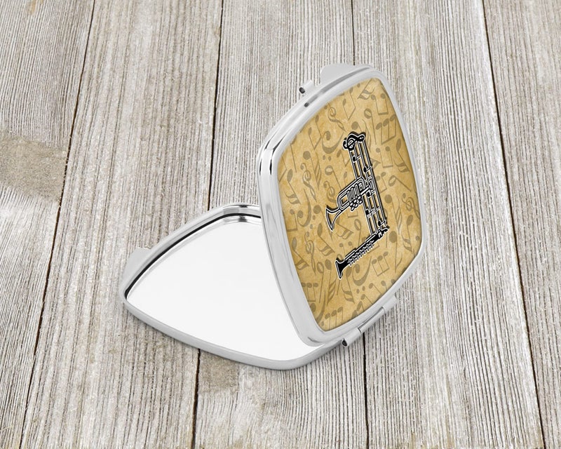 Caroline's Treasures CJ2004-FSCM Letter F Musical Instrument Alphabet Compact Mirror Decorative Travel Makeup Mirror for Women Girls Gifts Pocket Makeup Mirror Folding Handheld - Image 2