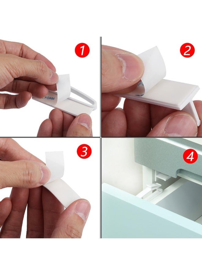 Hztyyier 4-Pack Baby Safety Drawer Lock - Image 5