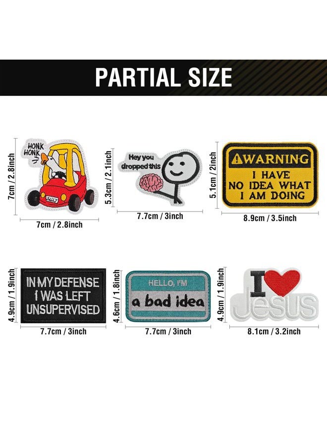 Butie 20 Pieces Random Funny Tactical Military Morale Patch Full Embroidery Patch Set for Caps,Bags,Backpacks,Clothes,Vest,Military Uniforms,Tactical Gears Etc …(RF-079) … - Image 2