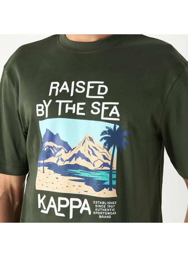 Kappa Kappa Graphic Print T-shirt with Short Sleeves
