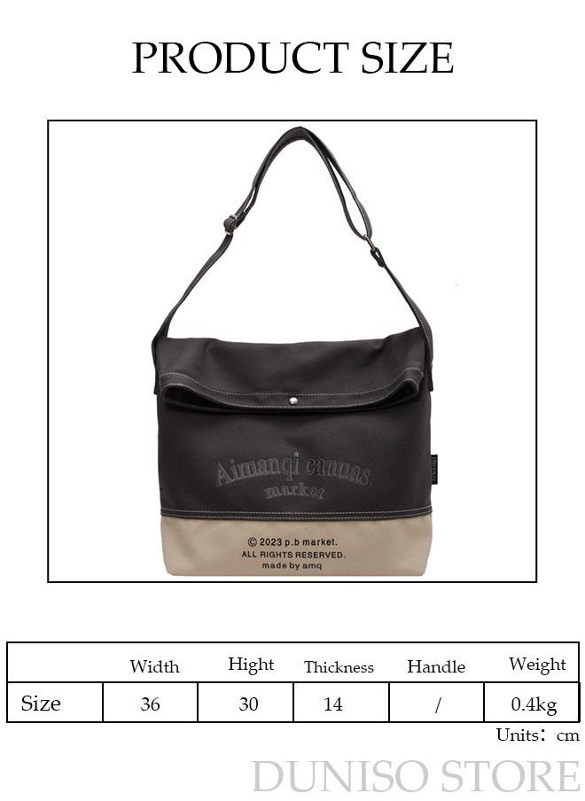 DUNISO - Women's Shoulder Tote Bag Canvas Handbag For Women Large Capacity Crossbody Bag Fashionable Travel Messenger Shoulder Bag For Ladies Girls College Students - Image 1