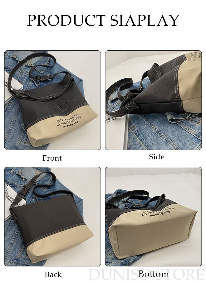 DUNISO - Women's Shoulder Tote Bag Canvas Handbag For Women Large Capacity Crossbody Bag Fashionable Travel Messenger Shoulder Bag For Ladies Girls College Students - Image 1