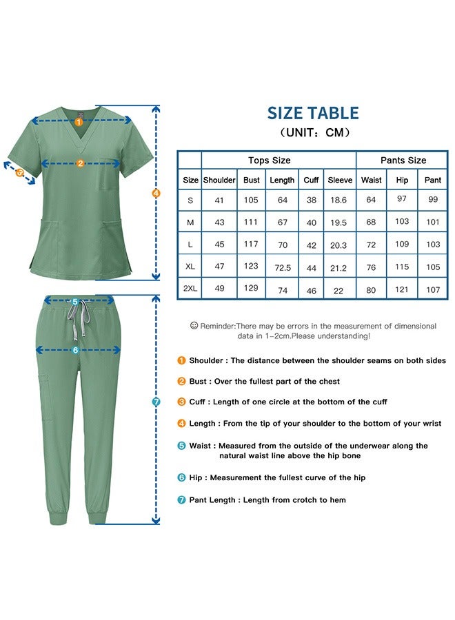 بيوينتي الزي الطبي للرجال والنساء مكون من قميص وبنطلون - Image 4