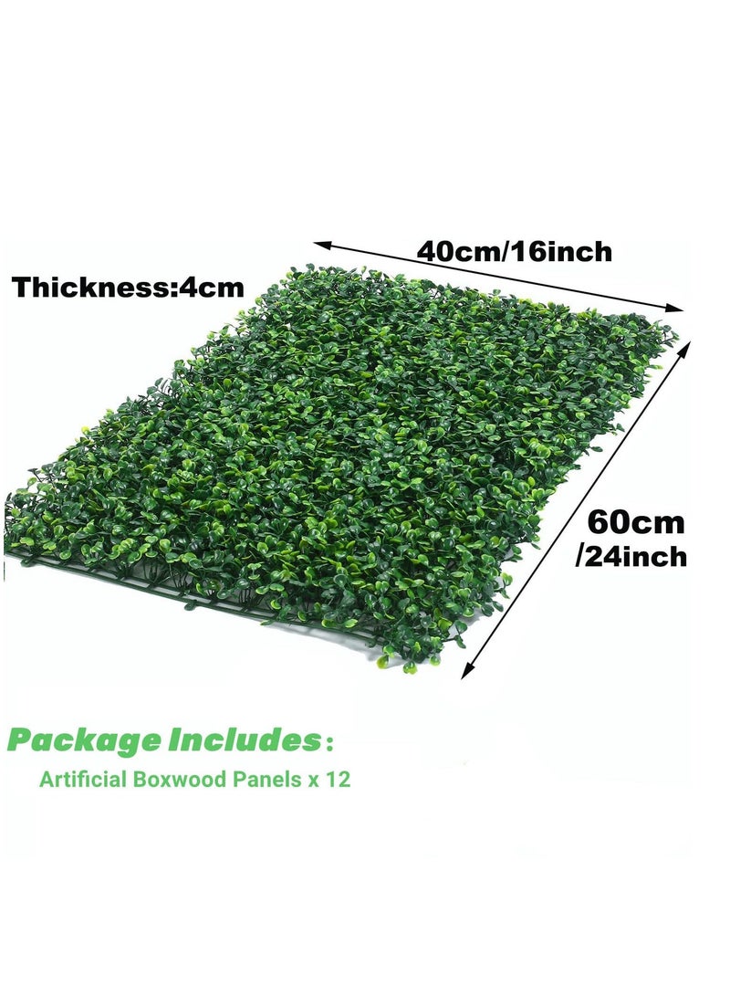 𝐅𝐅𝐃 "Artificial Boxwood Panels (12PCS) – UV-Resistant Faux Hedge Wall, Realistic Greenery for Privacy & Decor, Easy to Install, Ideal for Indoor & Outdoor Use – 31 Sq. Ft. Coverage" - Image 2