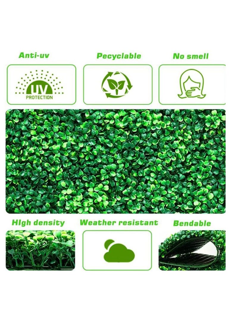 𝐅𝐅𝐃 "Artificial Boxwood Panels (12PCS) – UV-Resistant Faux Hedge Wall, Realistic Greenery for Privacy & Decor, Easy to Install, Ideal for Indoor & Outdoor Use – 31 Sq. Ft. Coverage" - Image 3