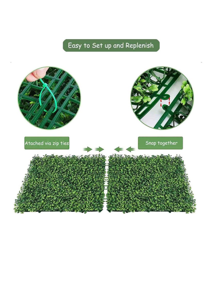𝐅𝐅𝐃 "Artificial Boxwood Panels (12PCS) – UV-Resistant Faux Hedge Wall, Realistic Greenery for Privacy & Decor, Easy to Install, Ideal for Indoor & Outdoor Use – 31 Sq. Ft. Coverage" - Image 4