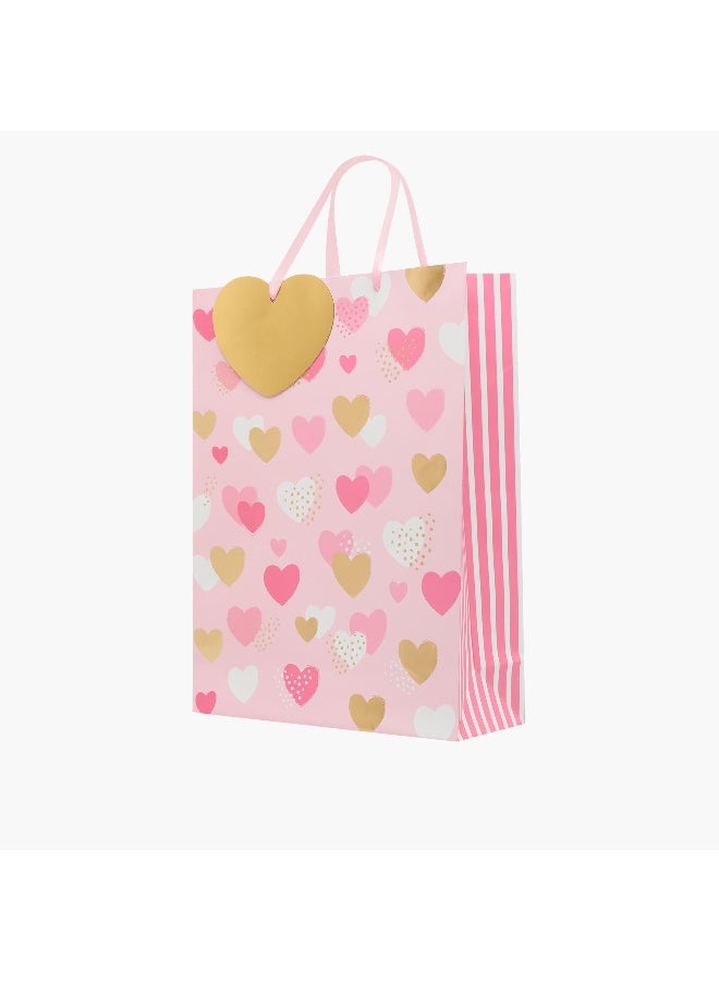 Findz Heart Print Paper Gift Bag - Extra Large - Image 2