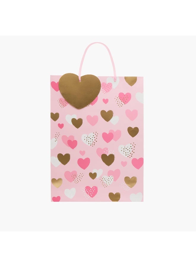 Findz Heart Print Paper Gift Bag - Extra Large - Image 1