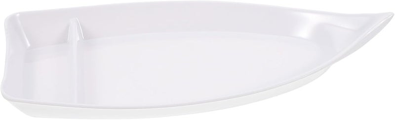 Uonlytech Japanese Style Sushi Boat Serving Tray Small Sashimi Plate Cold Food Snack Dish Decorative Salmon Container for Restaurant and Home Dining - Image 1