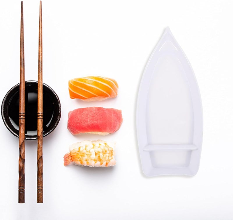 Uonlytech Japanese Style Sushi Boat Serving Tray Small Sashimi Plate Cold Food Snack Dish Decorative Salmon Container for Restaurant and Home Dining - Image 5