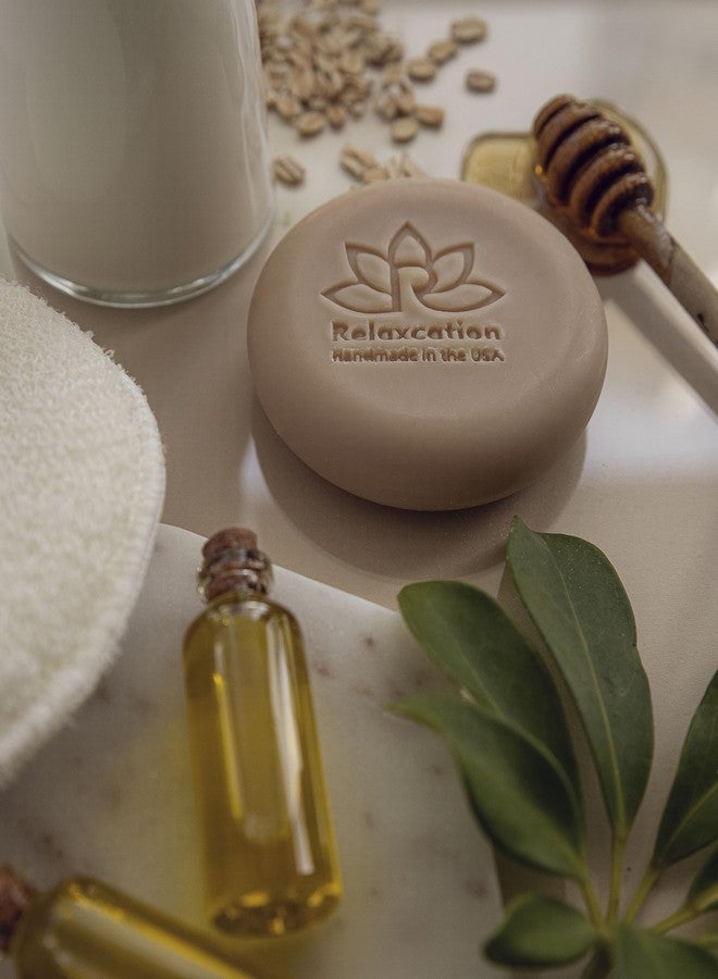 Relaxcation 100% Natural Goat Milk Soap Bar with Real Raw Honey and Coconut Oil and Olive Oil - Mild and Soft Cold Process Soap Bar Handmade in USA (Goat Milk Honey) - Image 3