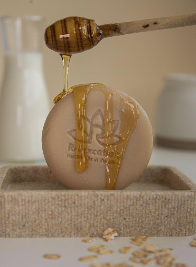 Relaxcation 100% Natural Goat Milk Soap Bar with Real Raw Honey and Coconut Oil and Olive Oil - Mild and Soft Cold Process Soap Bar Handmade in USA (Goat Milk Honey) - Image 4