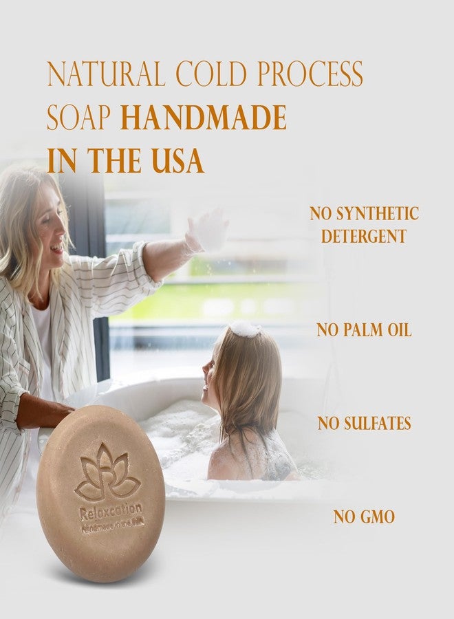 Relaxcation 100% Natural Goat Milk Soap Bar with Real Raw Honey and Coconut Oil and Olive Oil - Mild and Soft Cold Process Soap Bar Handmade in USA (Goat Milk Honey) - Image 5