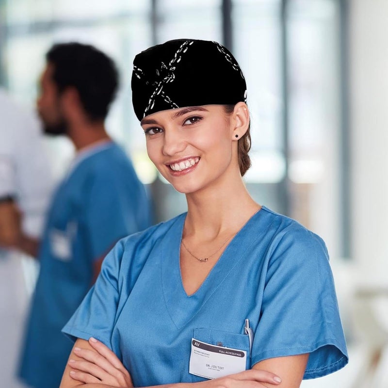 Women and Men's Surgical Cap 4 Packs St Patrick's Day Clover (11) Working Hat One Size - Image 5