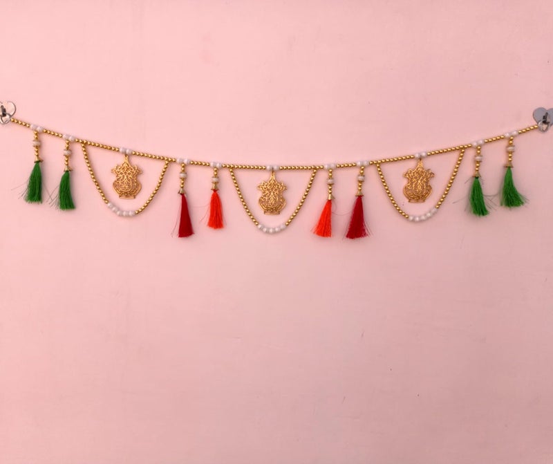 CREYENTES Diwali Toran Door Hanging ToranDoor HangingWindow Valance Home Decor Pooja bandanwaar Diwali Decoration Items for Home Decor 3 feet G_Tessal Kalash_P_Latkan - Image 2