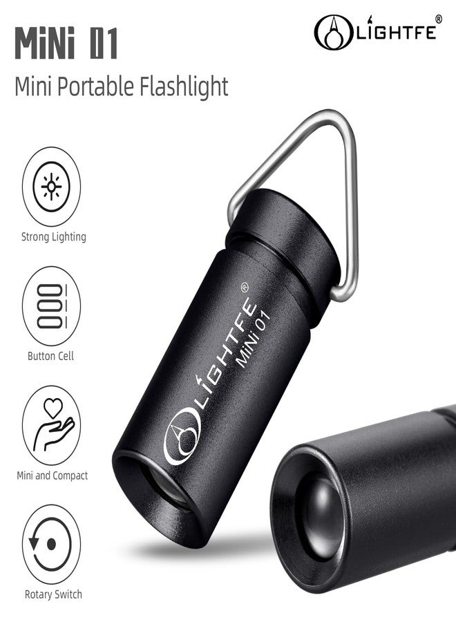 LIGHTFE MINI01 Keychain Flashlight mini Keychain Light is Light, Small, and Bright (Mini01 Black) - Image 3