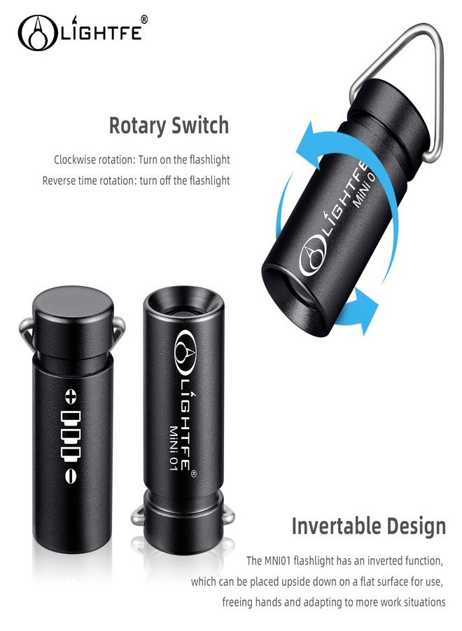 LIGHTFE MINI01 Keychain Flashlight mini Keychain Light is Light, Small, and Bright (Mini01 Black) - Image 4