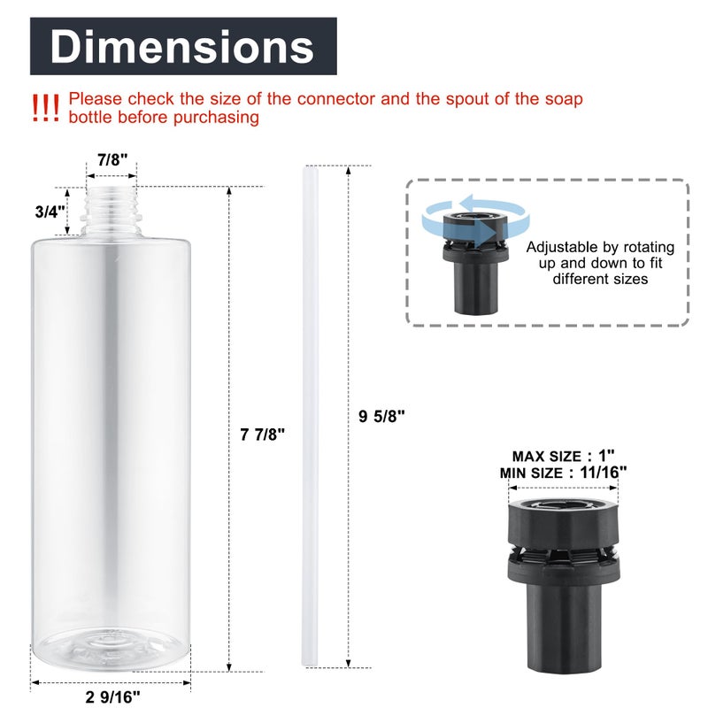 Ultimate Unicorn Updated Soap Dispenser Bottle for Kitchen Sink Bottle Replacement ï¼ˆ500ML/17ozï¼‰ DJS-ZYP-DJT-TM - Image 3