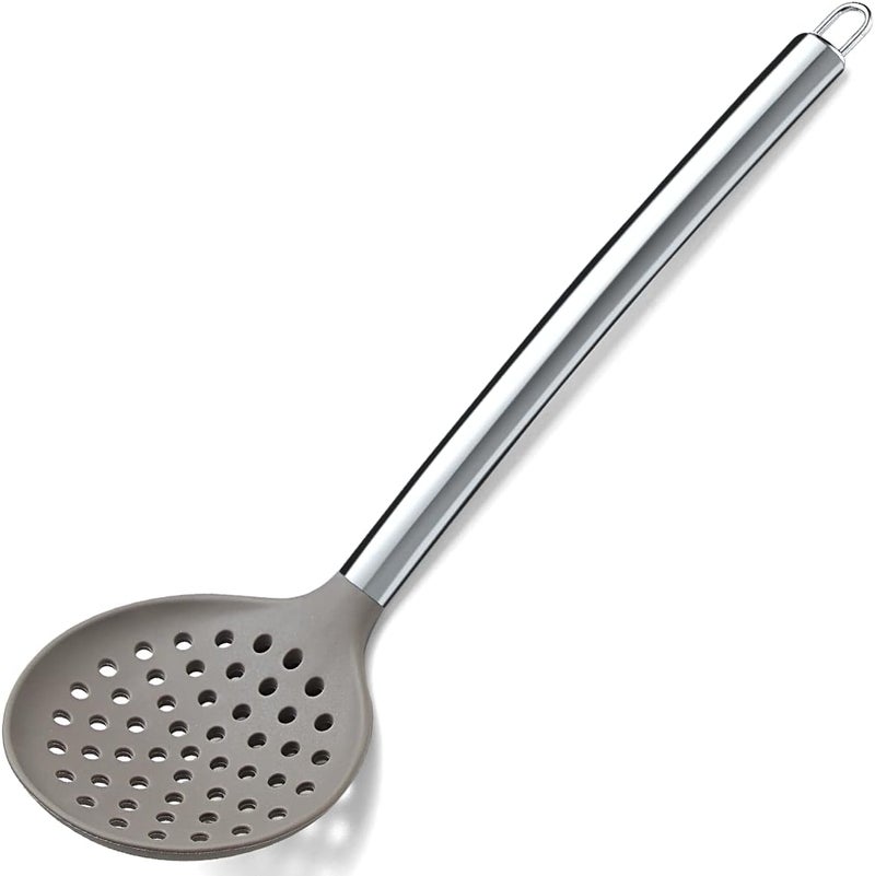 Berglander Skimmer, Non-stick Silicone Strainer, Kitchen Cooking Skimmers For Non-Stick Cookware, Dishwasher Safe, Easy to Clean - Image 1
