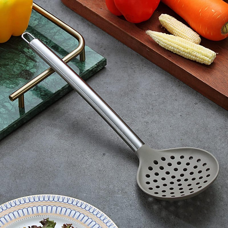 Berglander Skimmer, Non-stick Silicone Strainer, Kitchen Cooking Skimmers For Non-Stick Cookware, Dishwasher Safe, Easy to Clean - Image 2