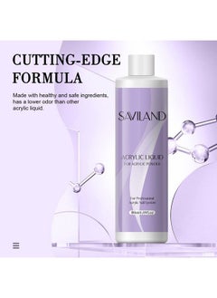 Saviland سائل أكريليك 6 أونصة سائل أكريليك لبودرة الأكريليك، رائحة منخفضة، غير قابل للاصفرار، سائل أكريليك لتمديد الأظافر والنحت في المنزل، للاستخدام في صالون الأظافر  - Image 5