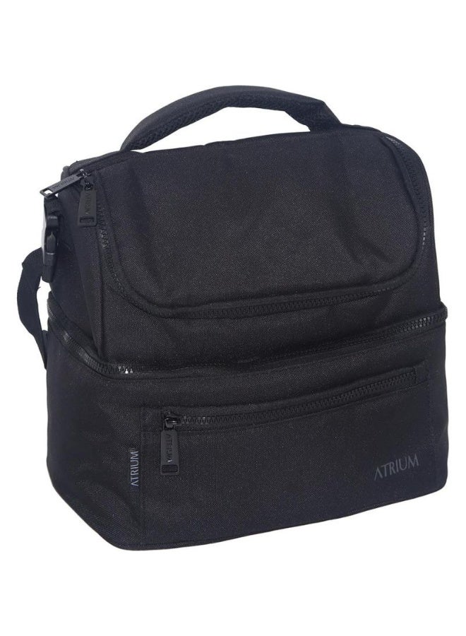 Atrium Lunch Bag Front Pocket Top Storage Design Black - Image 1