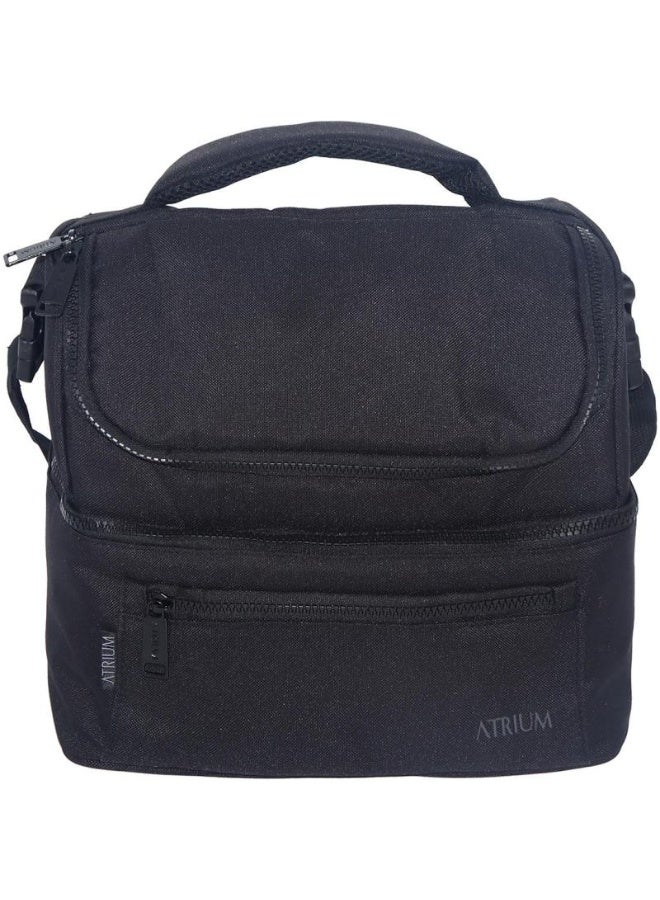 Atrium Lunch Bag Front Pocket Top Storage Design Black - Image 2