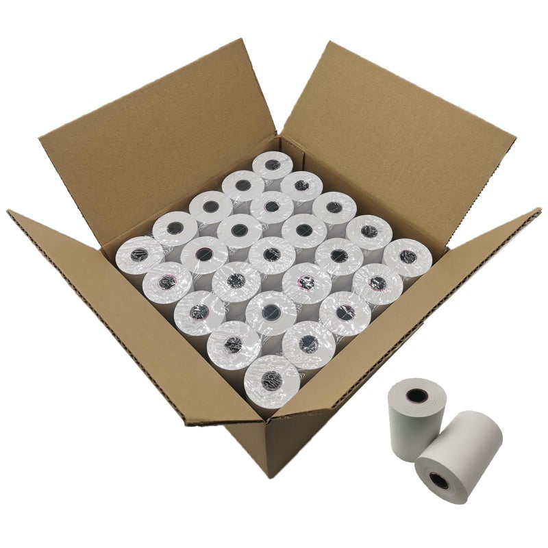 Bigger (50 Rolls) 2 1/4 x 50 Thermal Paper Rolls, BPA Free Thermal Receipt Paper Rolls, 2.25 inch Width and 50 ft Longth Per Thermal Paper Receipt Roll - Image 1