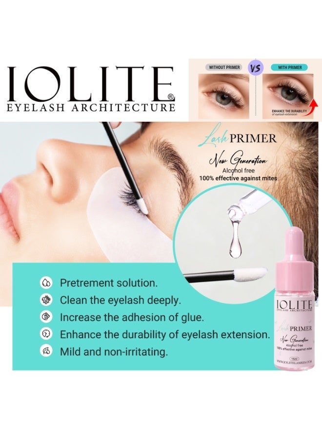 Iolite Lash Primer 15ml – Professional Eyelash Extension Primer & Lash Pre-Treatment Solution | Enhances Retention, Strengthens Glue Adhesion, Controls Oily Lashes & Improves Lash Bonding Performance - Image 4