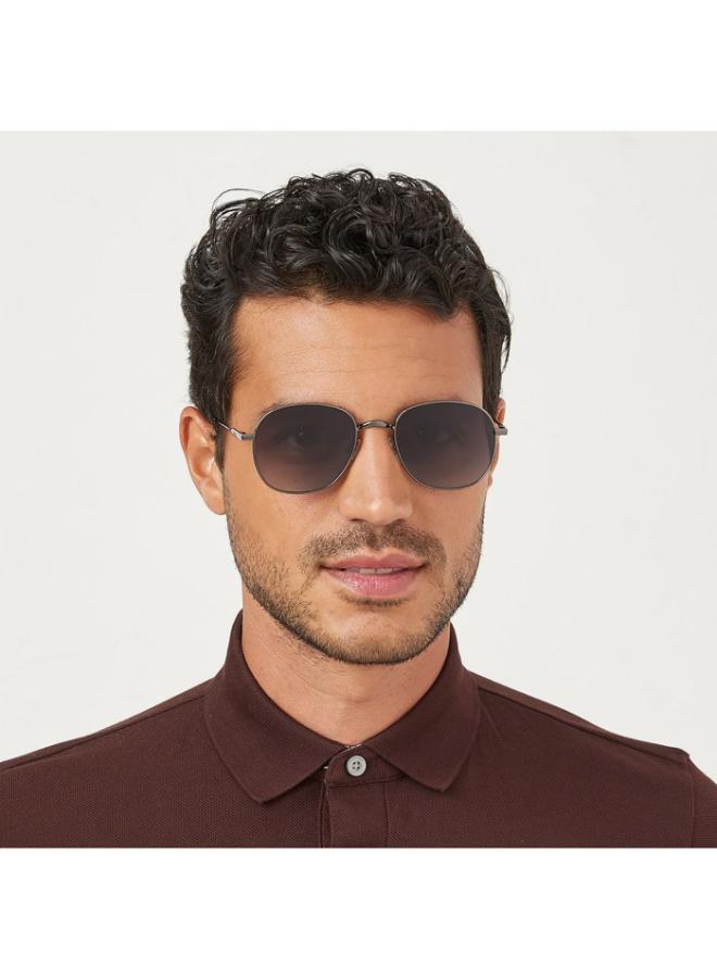 30Sundays BOUND Men Blue Sunglasses - Frame Material: Metal - Lens Color: Blue- Frame Color: Gray - Full Rim - Image 4