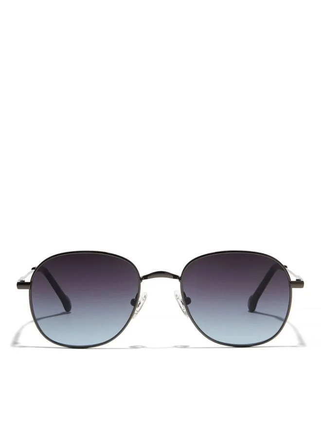 30Sundays BOUND Men Blue Sunglasses - Frame Material: Metal - Lens Color: Blue- Frame Color: Gray - Full Rim