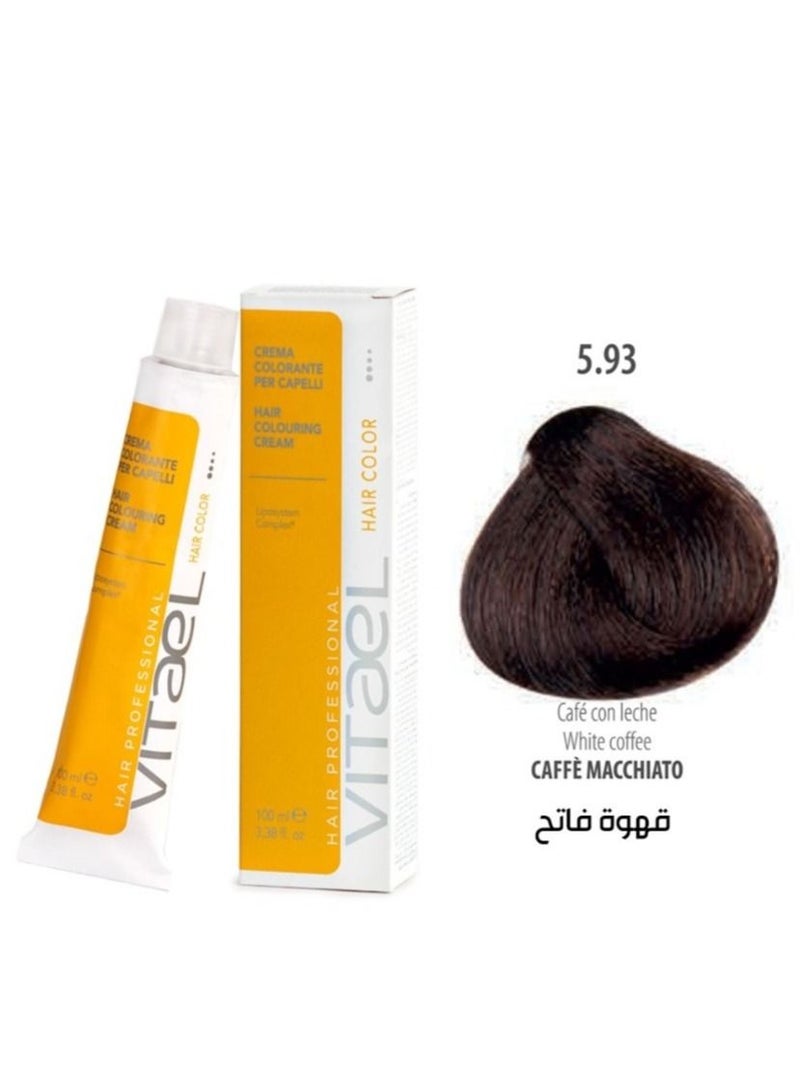 فيتال صبغة شعر قهوة فاتح 100 مل - Image 1