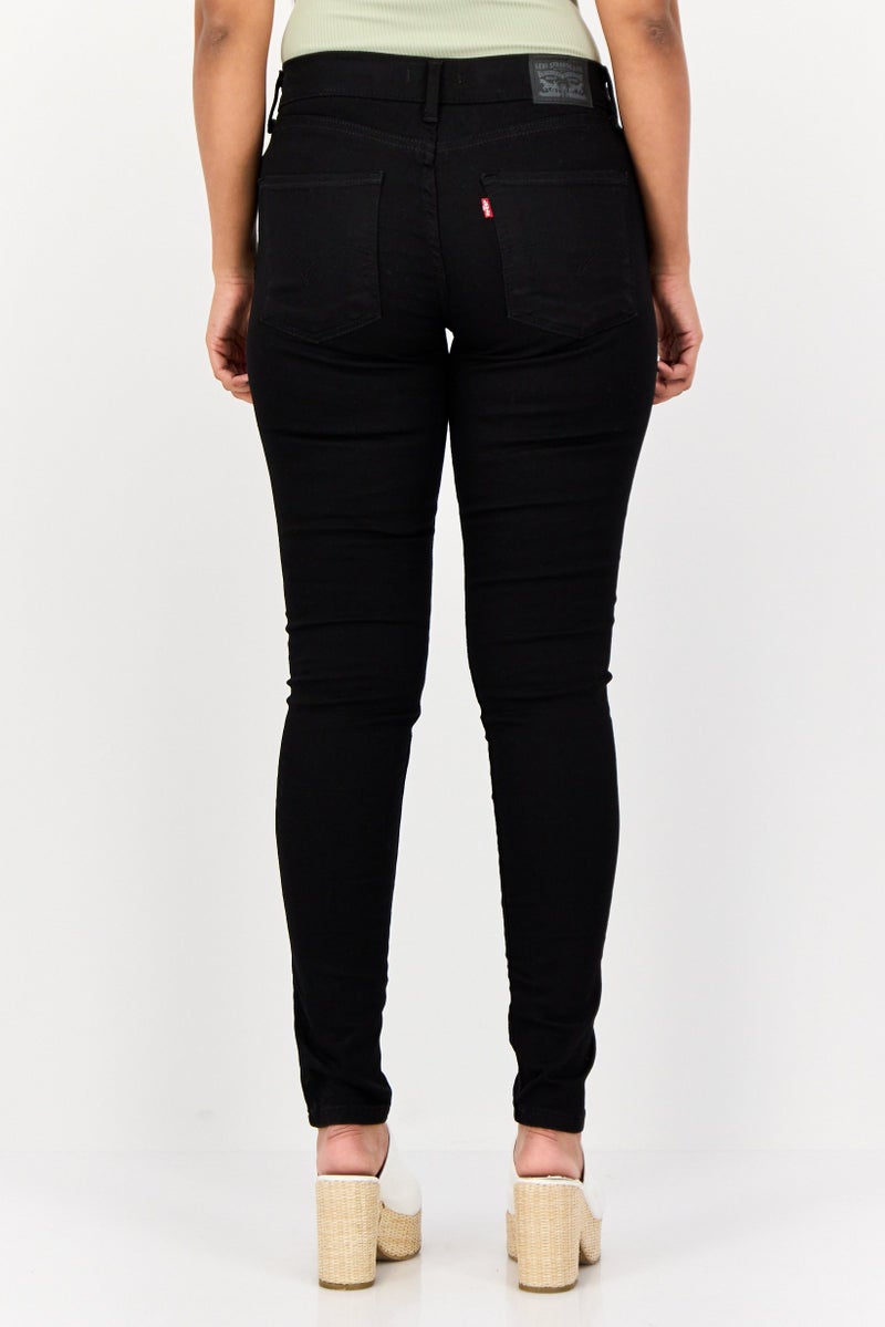 Levi's Women Super Skinny Fit Solid Stretchable Pants, Black  - Image 2