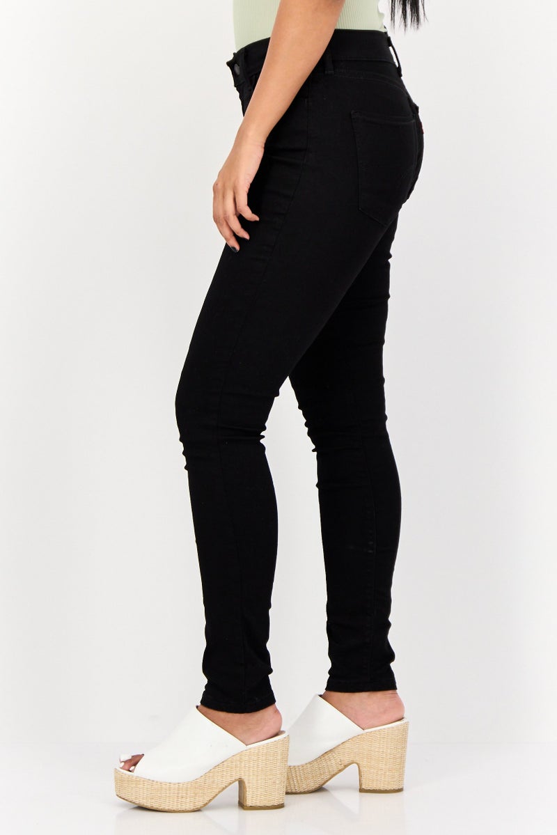 Levi's Women Super Skinny Fit Solid Stretchable Pants, Black  - Image 3