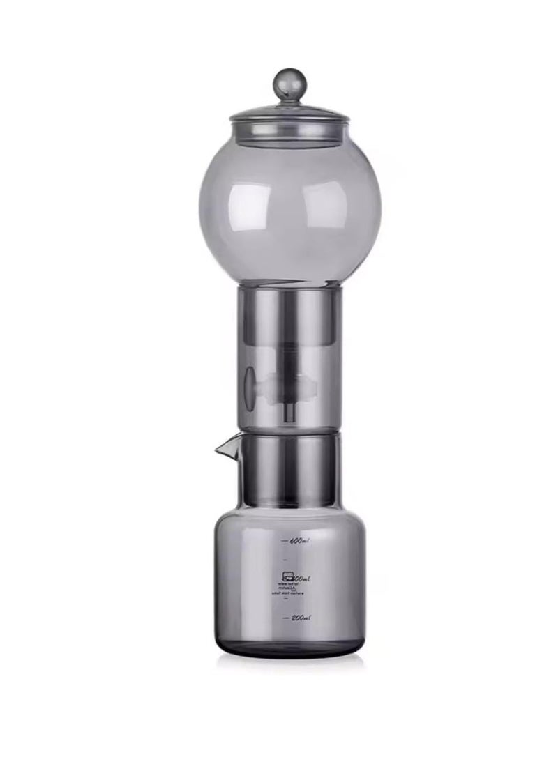 Generic - Liying Cold Brew Coffee and Tea Maker, 600ml, Dripper with Adjustable Water Flow, Glass Filter, Borosilicate Glass #1 - Image 1