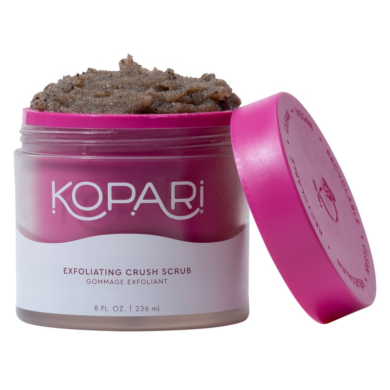 Kopari Kopari Coconut Crush Scrub - Brown Sugar Scrub to Exfoliate, Shrink the Appearance of Pores, Help Undo Dark & Age Spots + More With 100% Organic Coconut Oil, Non GMO, and Cruelty Free, 8 Oz - Image 1