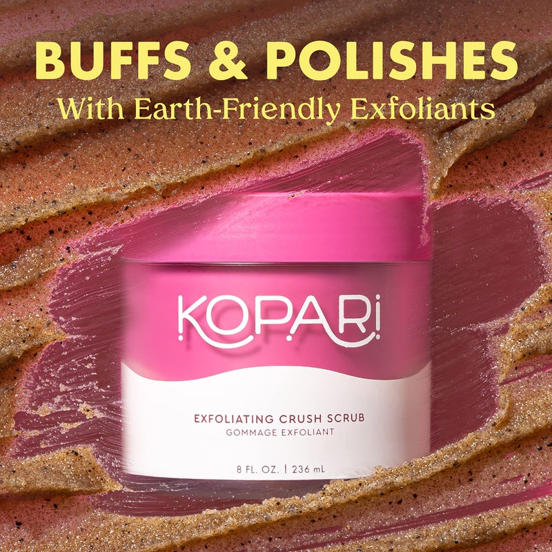 Kopari Kopari Coconut Crush Scrub - Brown Sugar Scrub to Exfoliate, Shrink the Appearance of Pores, Help Undo Dark & Age Spots + More With 100% Organic Coconut Oil, Non GMO, and Cruelty Free, 8 Oz - Image 2